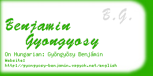 benjamin gyongyosy business card